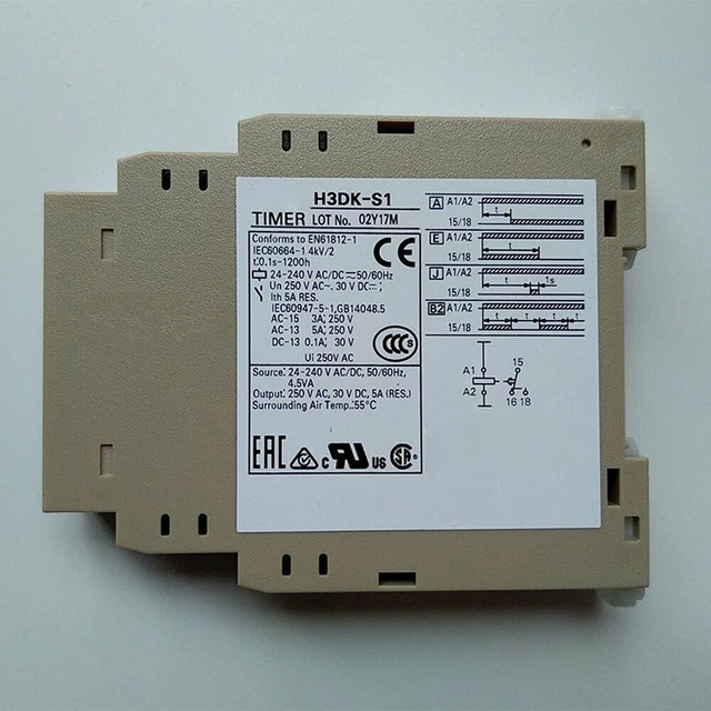 New H3DK-S1 Time Delay Relay For Omron AC/DC 24-240V In Box