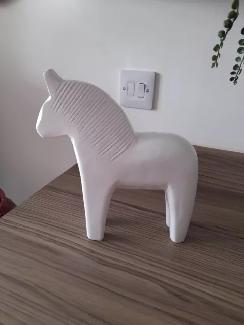 Wooden Dala Horse IKEA White Large Sweedish