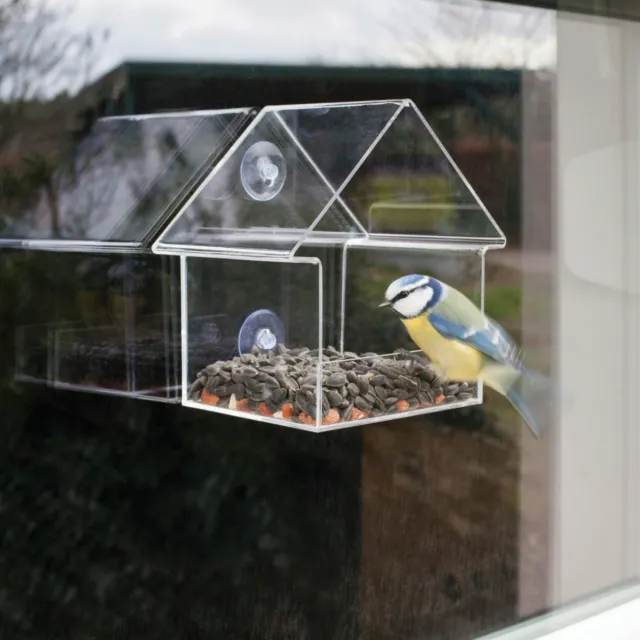 Esschert Fenster  Vogelfutterhaus Acryl, Futterstation, Futterhaus FB 370