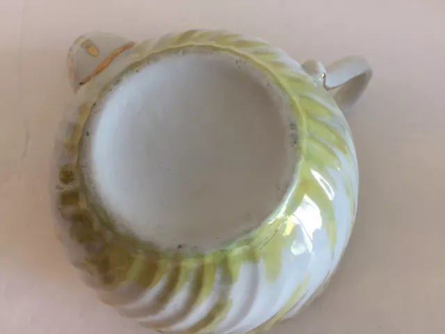 Vintage Antique Porcelain Invalid Feeding Cup with Spiral Design Gilding