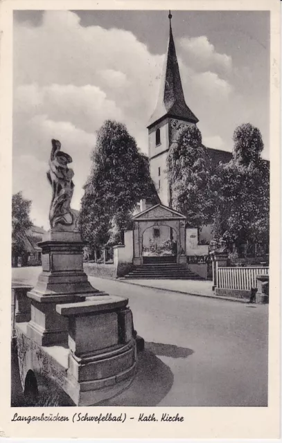 alte AK, Langenbrücken (Schwefelbad), Katholische Kirche