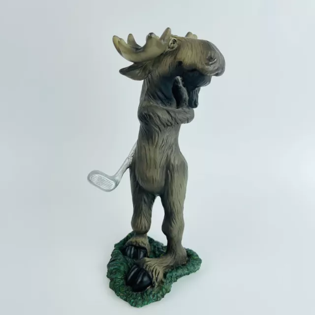 Bearfoots Mooses Golfing Moose To Amuse And Collect Figurine Big Sky Carvers