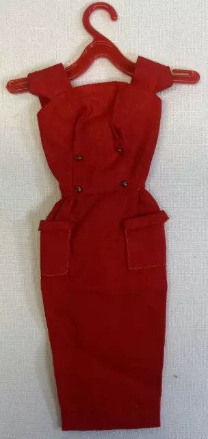 VINTAGE 1961-1964 BARBIE Sheath Sensation #986 Red Sheath Dress Mattel ...