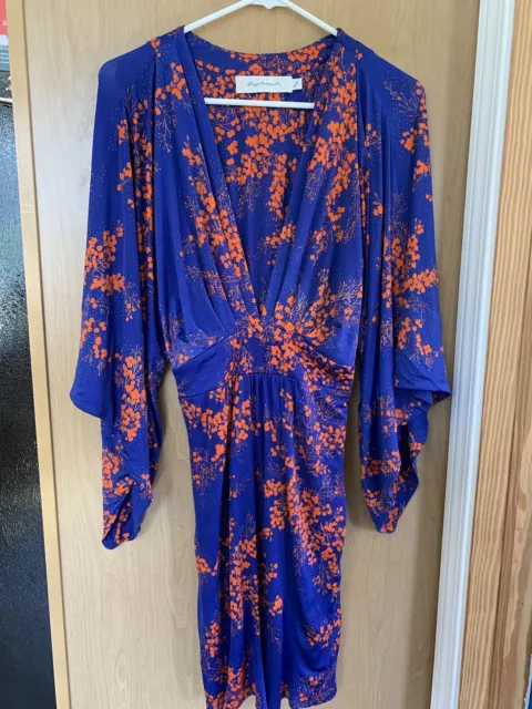 Tbags Los Angeles Deep V Beautiful Kimono Dress- Large