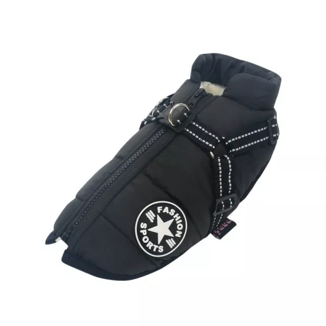 Large Pet Dog Jacket With Harness Winter Warm Dog Clothe Waterproof Big Dog Coat