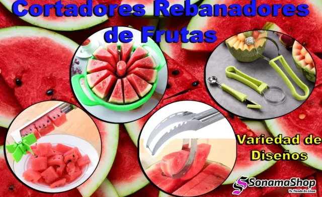 🍉 Cortador Rebanador de Frutas de Acero Inoxidable, Variedad de Diseños 🍉