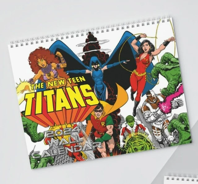NEW TEEN TITANS Calendar (2025) Perez Art Donna Troy, Raven