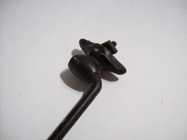 old vintage Cast Iron Hook Plant or Sign Hanger, Rustic Old 3