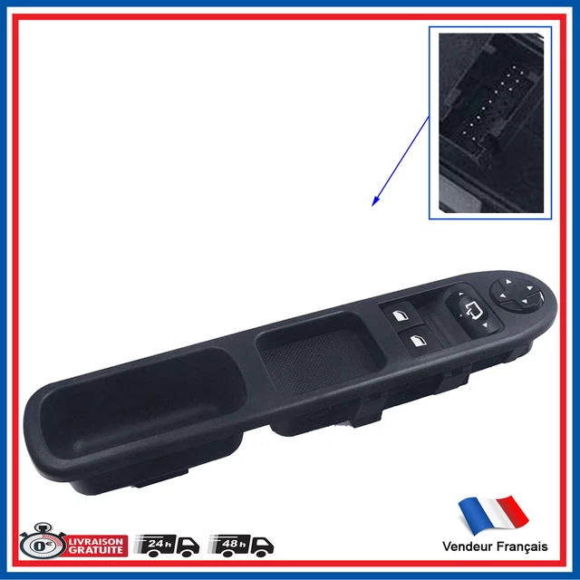 Bouton Commande Interrupteur de Leve Vitre Avant Gauche 6554.QA 6554QA
