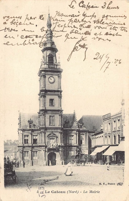 Antique Dept 59 Nord Postcard - Le Cateau la Mairie