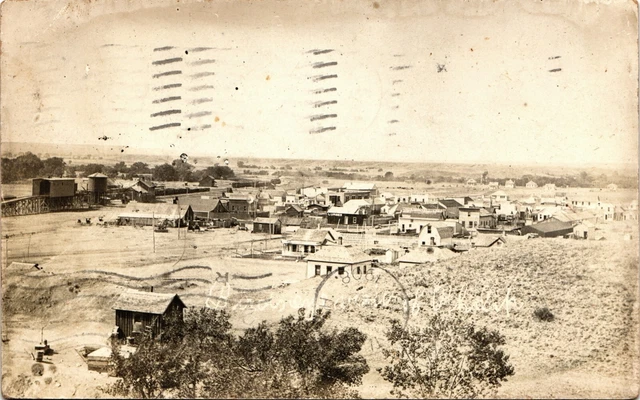 BIRDS EYE VIEW real photo postcard rppc PHILIP SOUTH DAKOTA SD