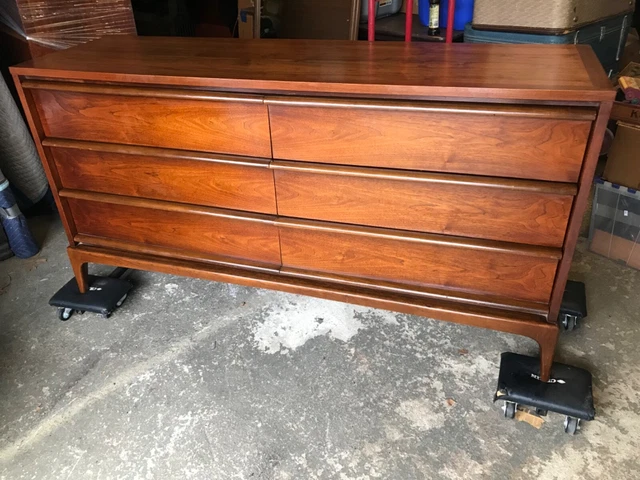 Lane Rythm low chest dresser credenza Danish Mid century modern