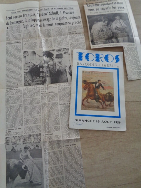 ANCIENNE AFFICHE DE Corrida Portugaise Bayonne Biarritz 1975 EUR 30,00 - FR