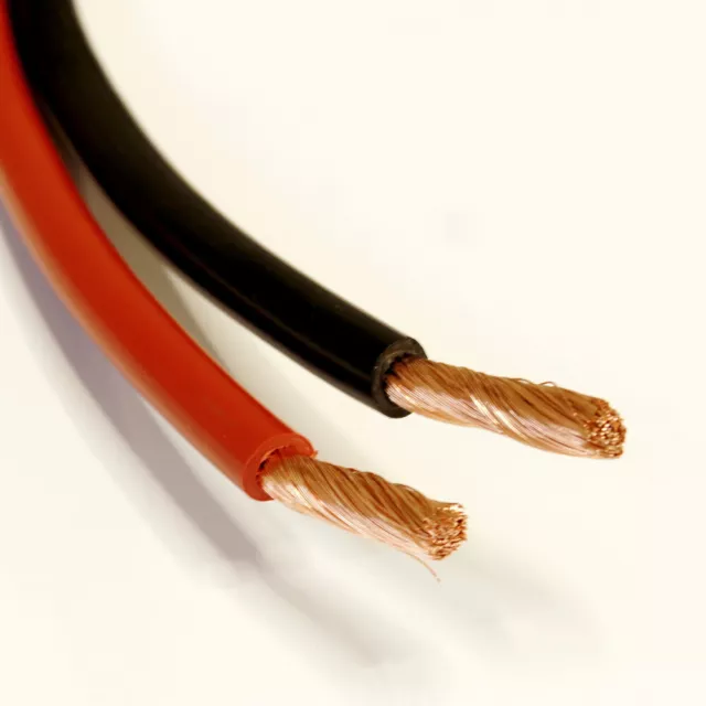 8.5mm2 63 A Amps Flexible PVC Black Red Battery Cable Wire Thinwall Stranded