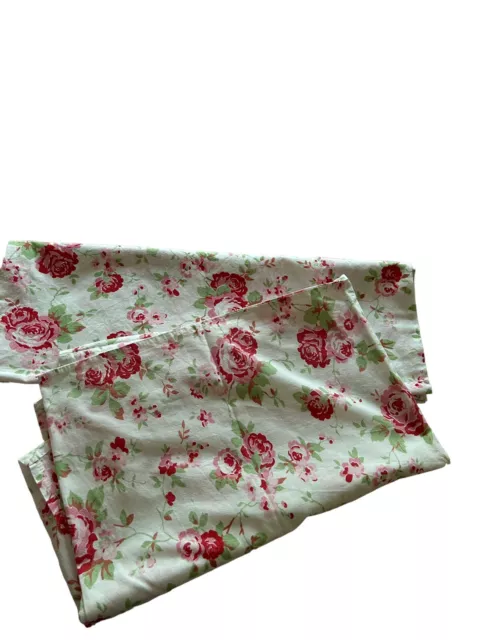 2 x IKEA Rosali Pillowcases 100% Cotton Floral Design - Soft & Durable