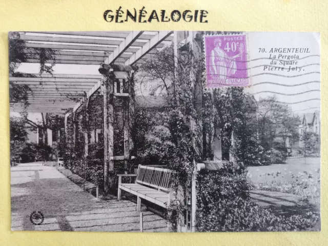 Old 95 - SILVEREUIL in 1933 La PERGOLA du SQUARE Pierre JOLY postcard