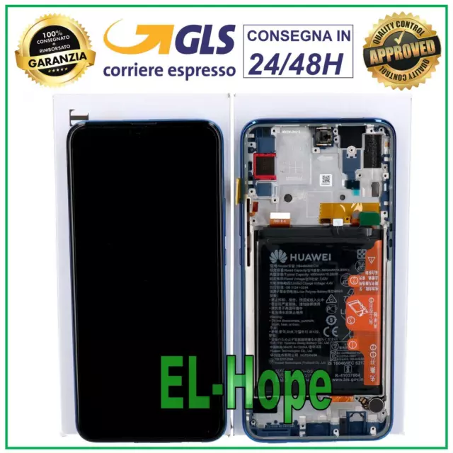 Display Lcd Frame Batteria Originale Huawei Y9 Prime Touch Screen Schermo Blu