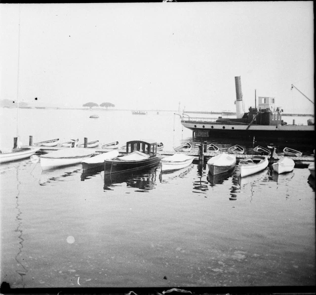 GENEVE 1909 - Négatif Verre - La Rade Port Bateaux Suisse - 1613