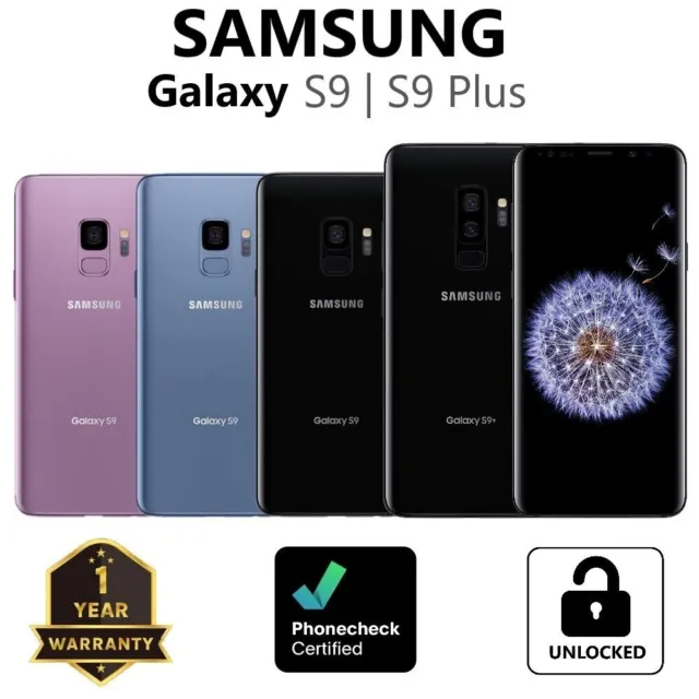 Samsung Galaxy S9 & S9+ Plus 64GB Carrier Unlocked for Verizon T-Mobile and ATT