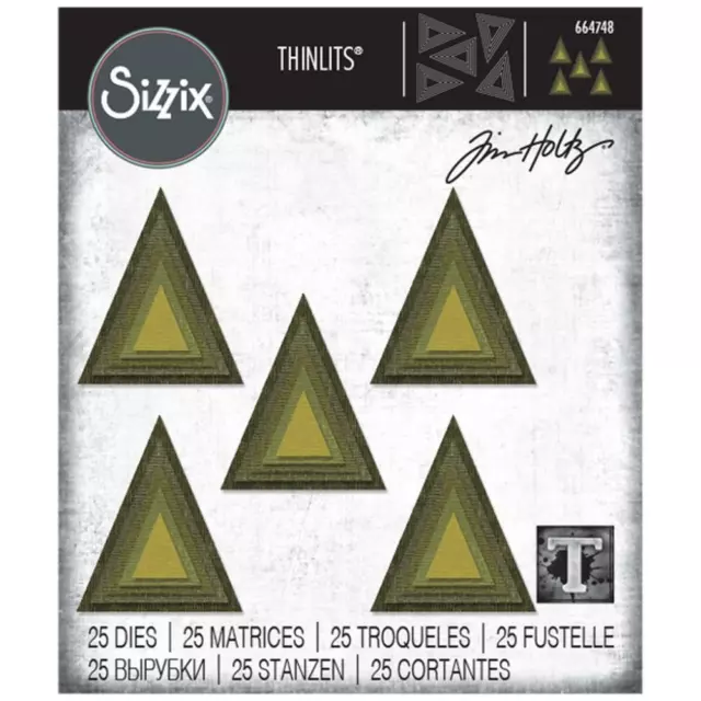 Sizzix Thinlits Dies By Tim Holtz 25/Pkg -  Stacked Tiles Triangles