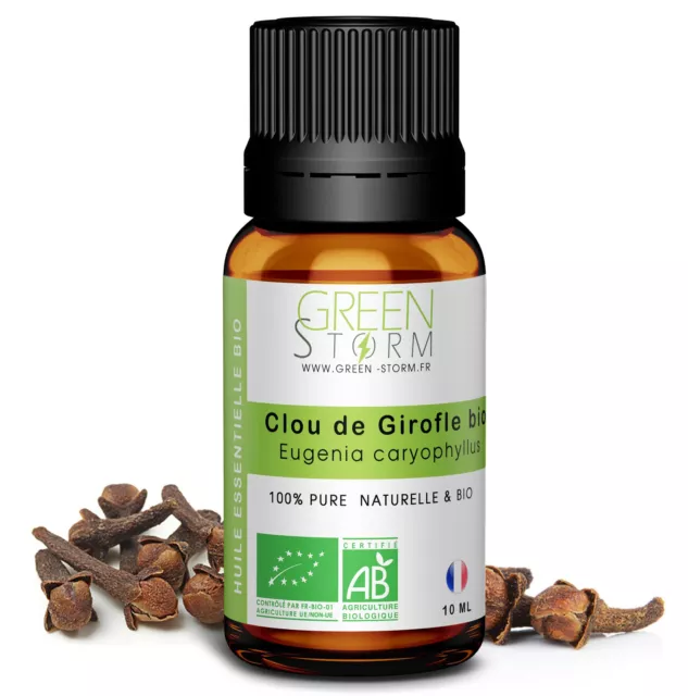 Huile Essentielle  Clou de Girofle bio - 100% pure et naturelle - HEBBD - Green-