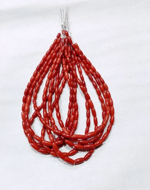 Perle de corail 100 % naturel perles rouges de mer italienne