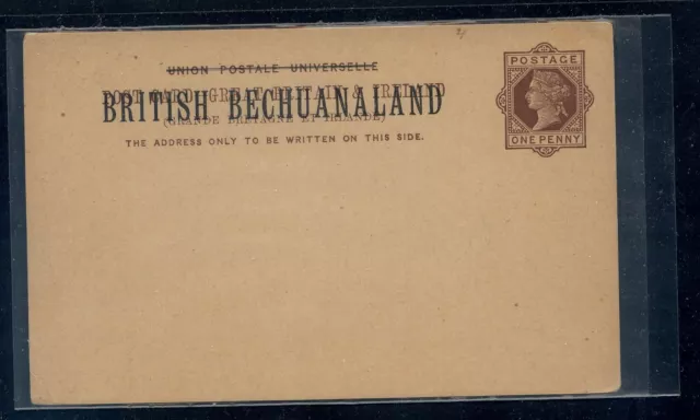 British Bechuanaland  postal card  unused