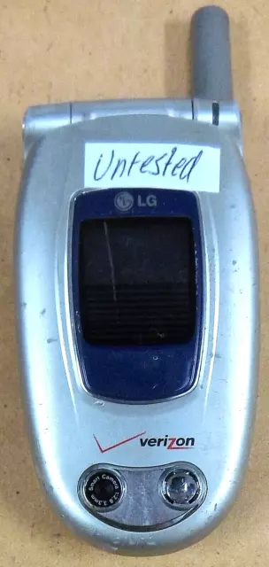 LG VX6000 - Silver and Blue ( Verizon ) Very Rare Cellular Flip Phone - Untested