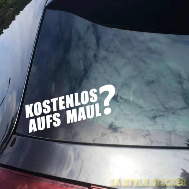 Aufkleber Fresse KOSTENLOS AUFS MAUL Sticker osten Aufkleber schlagring skull