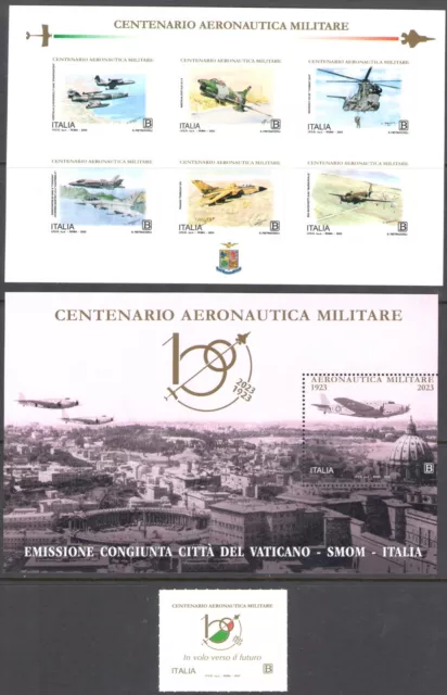 2023 Italie, Centenario Aironautica - 2 feuilles et 1 simple - neuf, MNH**