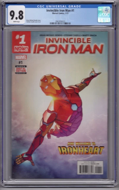 Invincible Iron Man Volume 3 #1 Cgc 9.8 Ironheart Cover Variant Marvel Comics