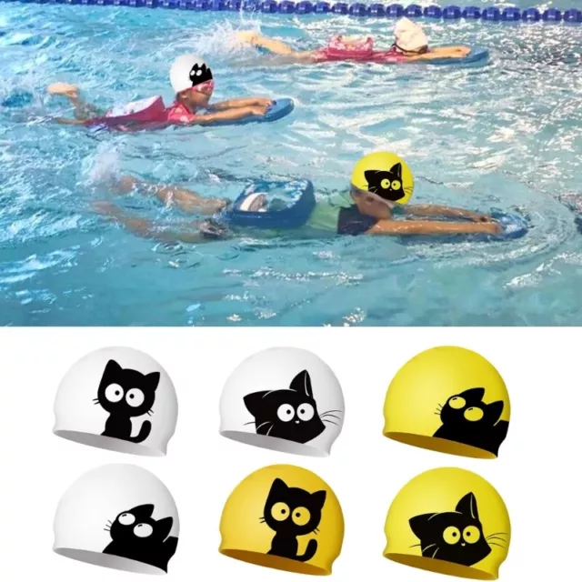 Kids Cartoon Swimming Caps for Kids, Children, Boys, Girls, Silicone Bathing 2