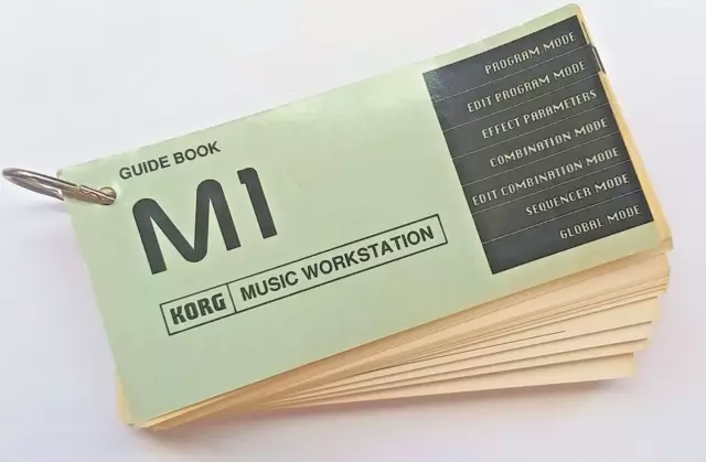 Original Korg Guide Book for M1 Synthesizer Workstation Supplemental Manual Book