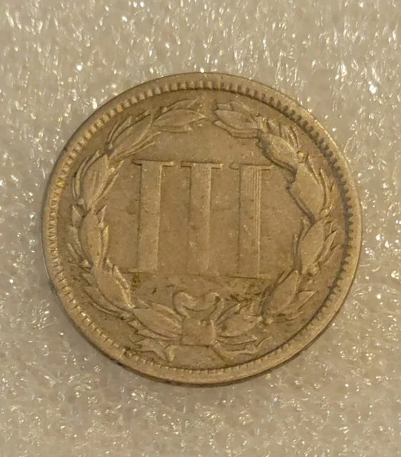 Rare 1865 - 3 CENT PIECE Nickel Civil War Era Collectors ~ Very Nice