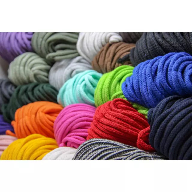 50m Baumwollkordel 6mm Seil aus Baumwolle mit Polyester Kern Deko Schnur