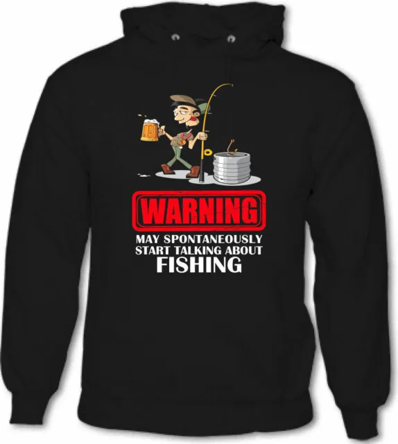 Talking About Fishing Mens Funny Hoodie Carp Sea Trout Rod Fish Fisherman Reel