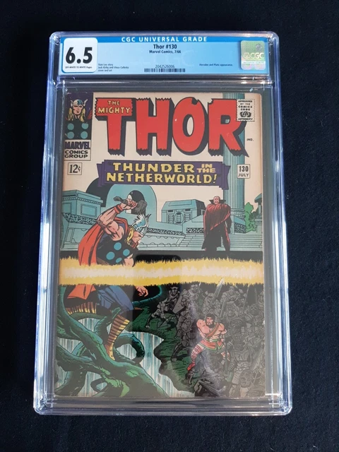 The Mighty Thor 130 CGC 6.5 Marvel Comics 1966 Hercules Pluto Appearance