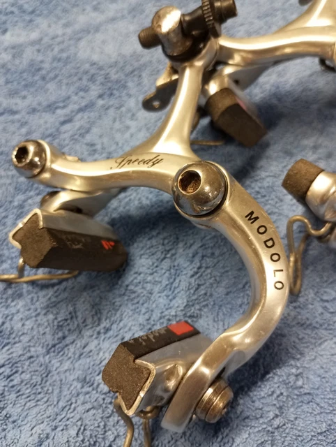 Jeu D'étriers De Frein Vintage Modolo Speedy Argent, Course Vélo Eroica, Italie Années 70/80
