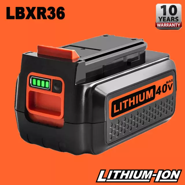 40V Lithium Battery for Black and Decker LBXR36 2.0AH 40 Volt Max LBX2040 4.0Ah