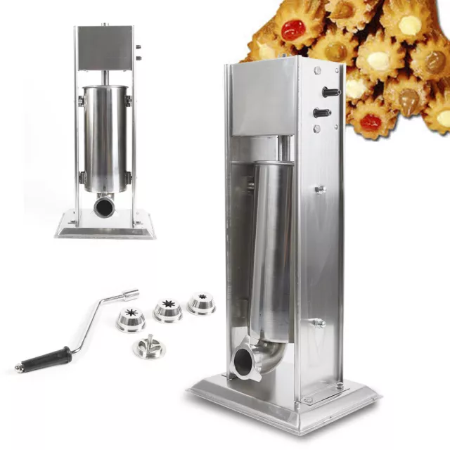 5L Commercial Stainless Steel Churro Maker Machine 4 Nozzles Latin Fruit Machine