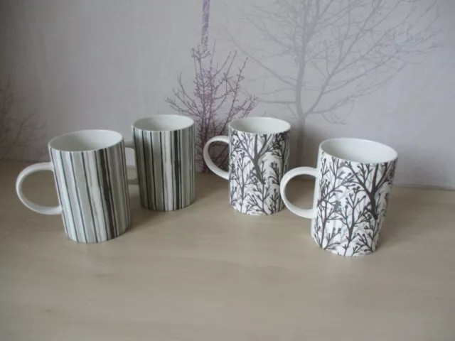 Set Of 4 - Regal Spencer Collection Fine Bone China Mugs -  New