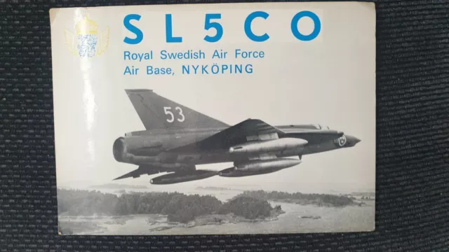 Ham Radio QSL Card From The Swis Airforce