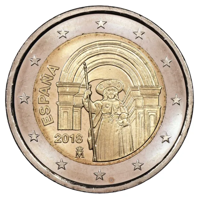 España - 2 Euros 2018 Conmemorativa - San Jacques De Compostela - Moneda