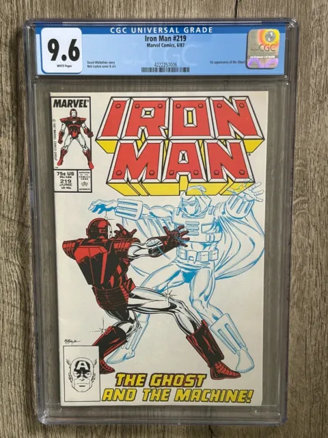 Iron Man #219 (1987) CGC 9.6 WHITE pgs 1st appearance of the Ghost Thunderbolts