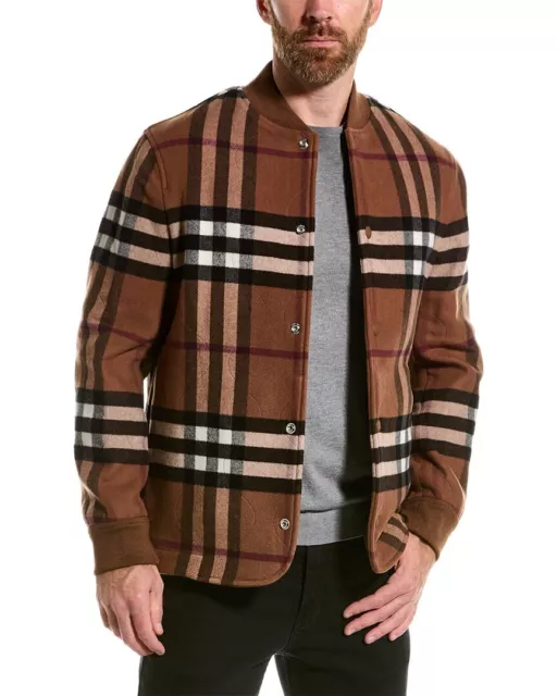 Burberry Check Wool-Blend Jacket Men's