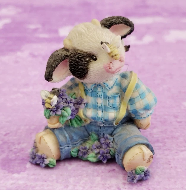 Marys Moo Moos All A-Buzz Over You Cow Figurine 1994 Enesco 159557 Signed Number