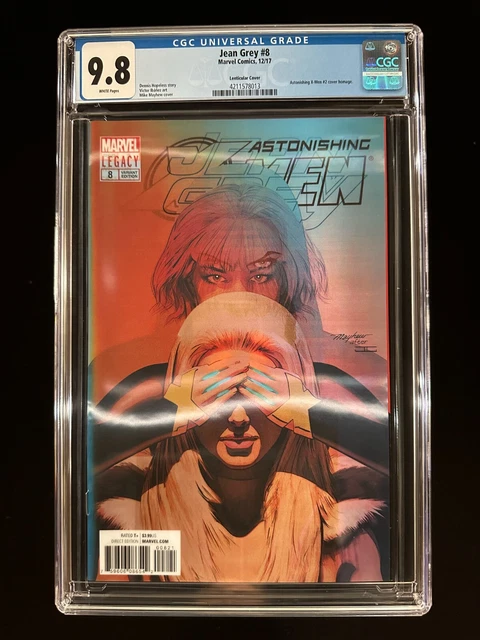 Jean Grey #8 CGC 9.8 (2017) Lenticular Cover - Astonishing X-Men #2 cover homage