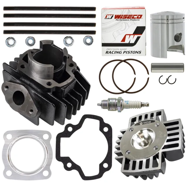 Wiseco Piston NICHE Cylinder Gasket Head Top End Kit for Yamaha PW50 653M04000