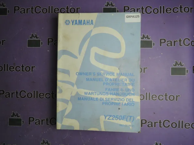 Yamaha Yz250 F Yz250(F)T 2004 Owners Service Manual 5Xc-28199-31