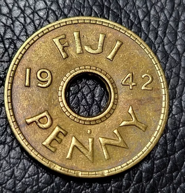 1942 Fiji One Penny Coin